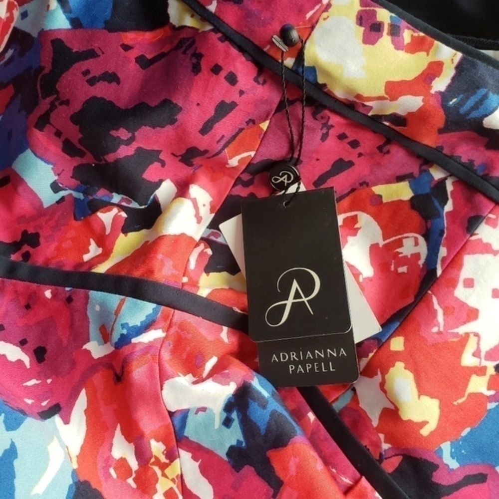 NWT Adrianna Papell Vibrant Print Sleeveless Dress - Picture 6 of 8